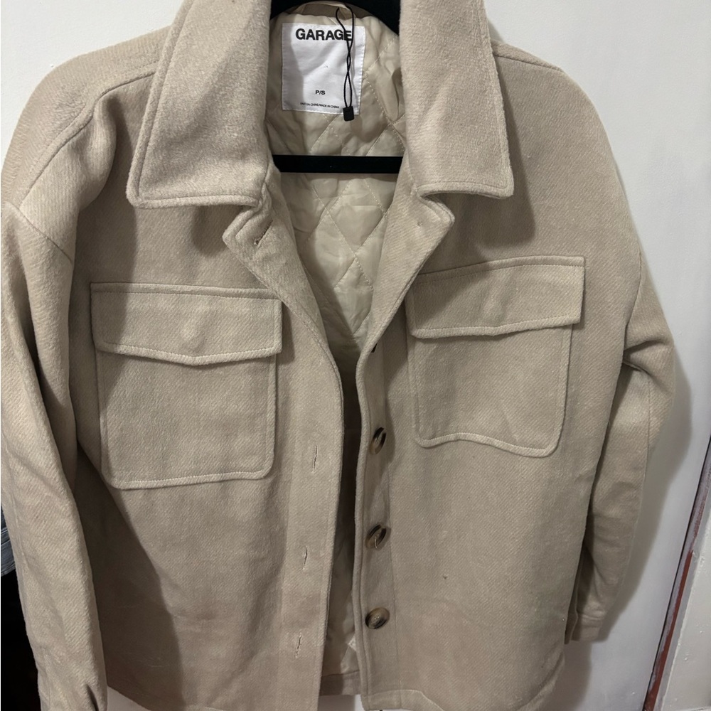 Garage Beige Button-Up Jacket